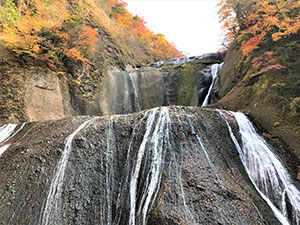 袋田の滝の紅葉とゆば料理